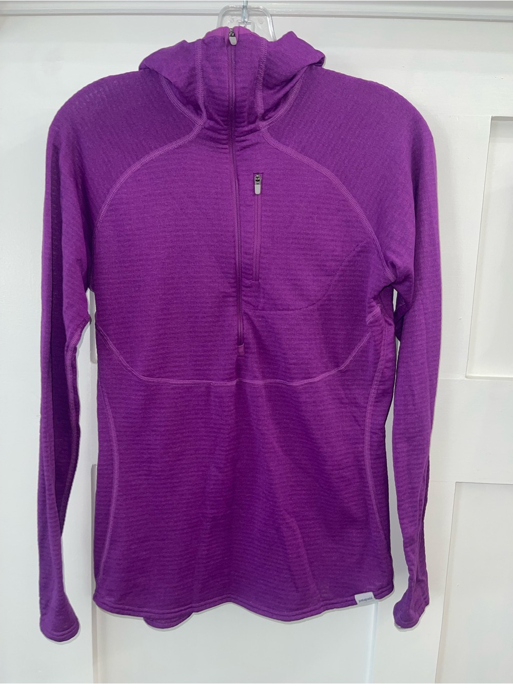 Patagonia Women’s Medium Purple 1/4 Zip Capilene 4 Baselayer Outdoor Trail